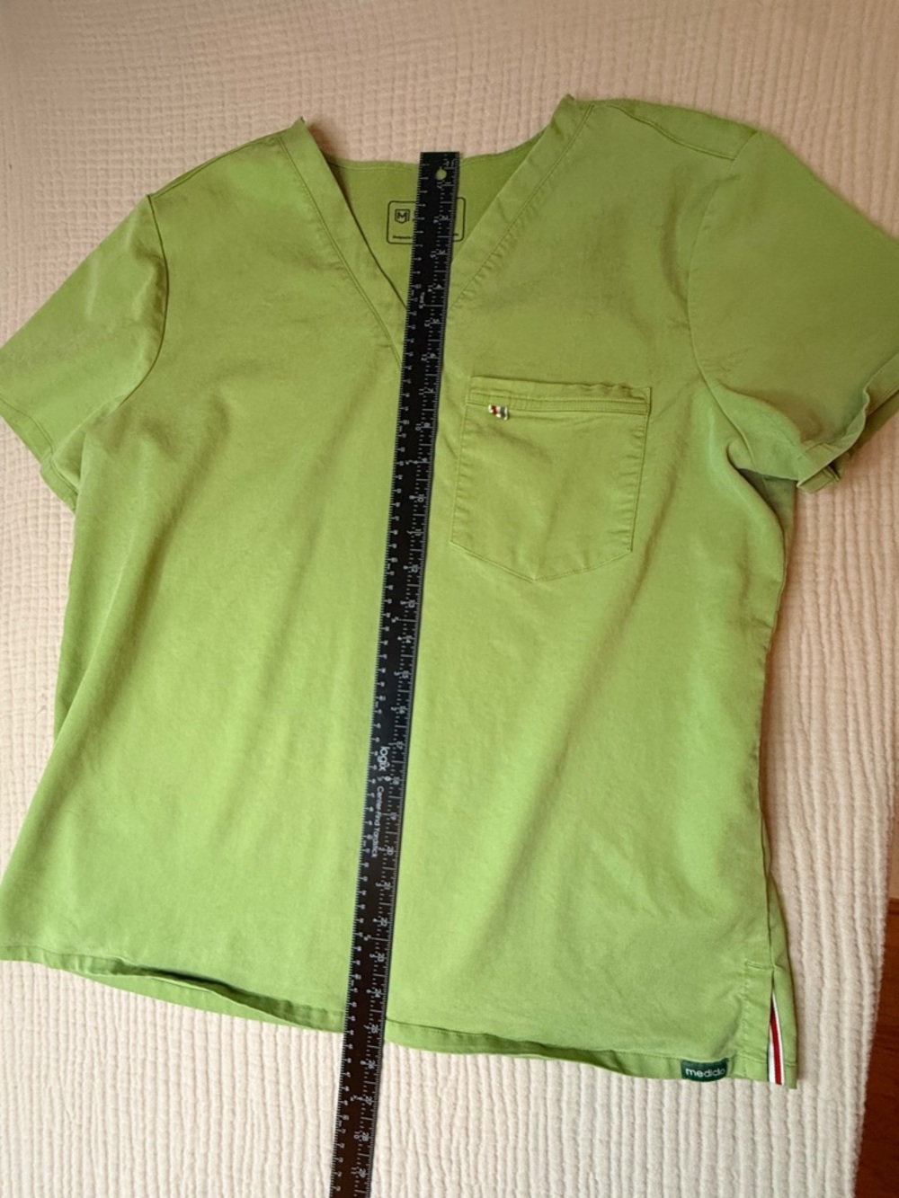 Mediclo Scrub Set XL Green Sustainable V-Neck Top Jogger Pants Stretch Tencel - Picture 8 of 17